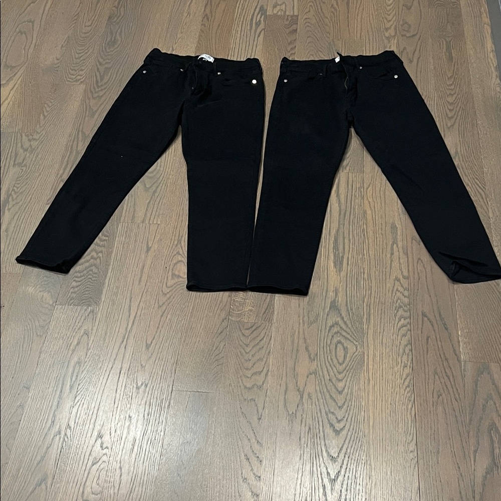 Agolde Jet Black Jeans with Silver Accents